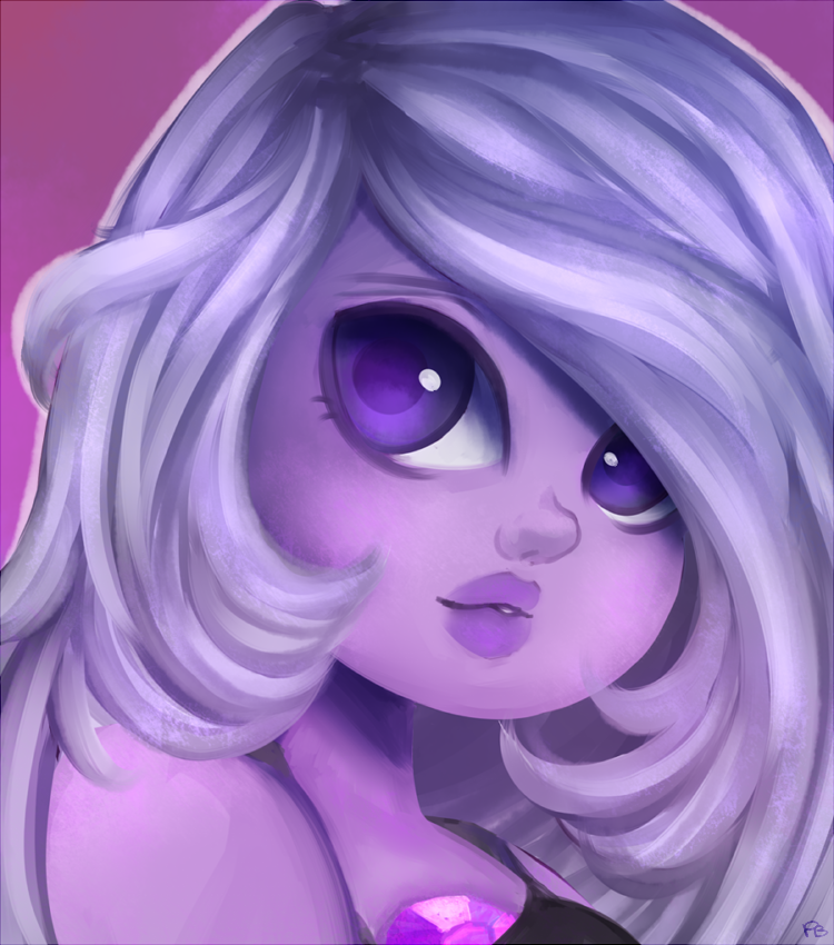 trying out some different things so I doodled Amethyst ~