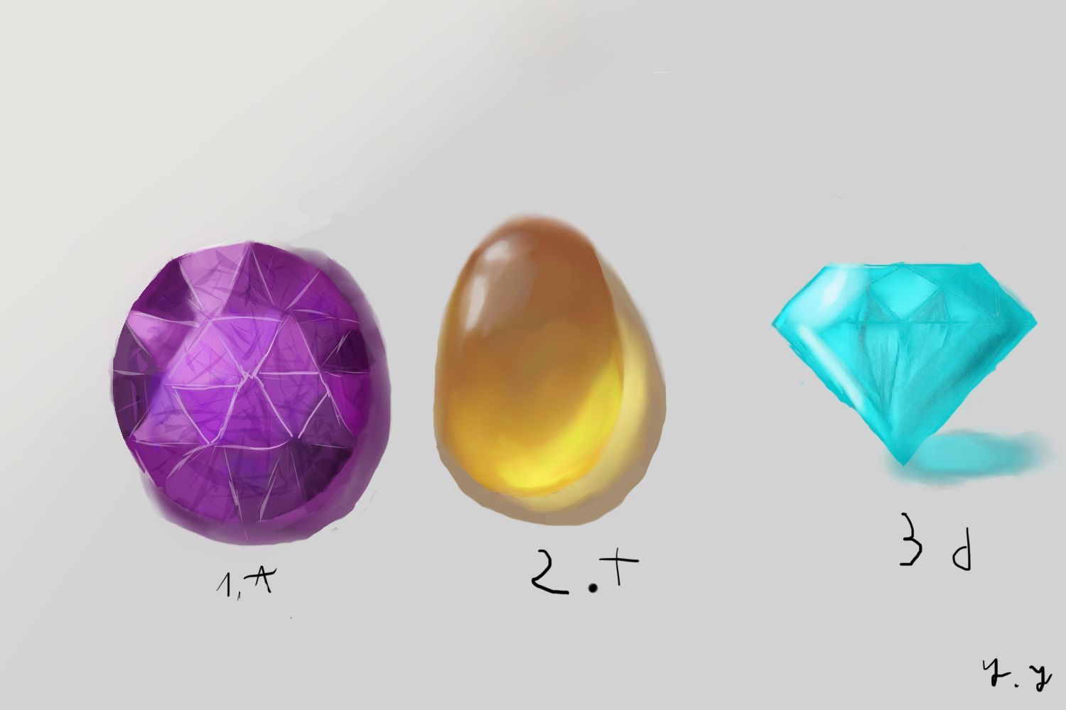 Exercise 26 Results: Shading Gems Step by Step by CGCookie on DeviantArt