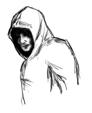 Hooded guy by whitethumbs on DeviantArt