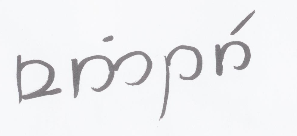 Winter written using the Tengwar alphabet