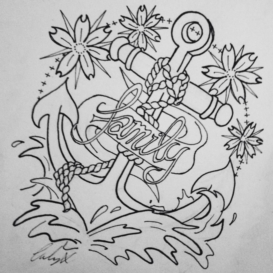 My Anchor My Family Outline by emnemzxox on DeviantArt