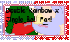 Double Rainbow x Jingle Bell fan stamp by MintyMagic74