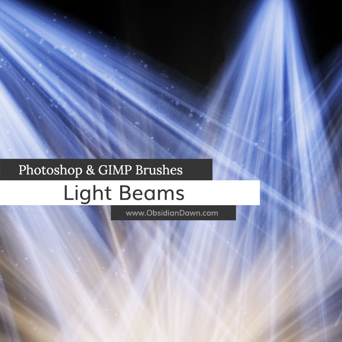 Light Beams + Rays Photoshop and GIMP Brushes by redheadstock