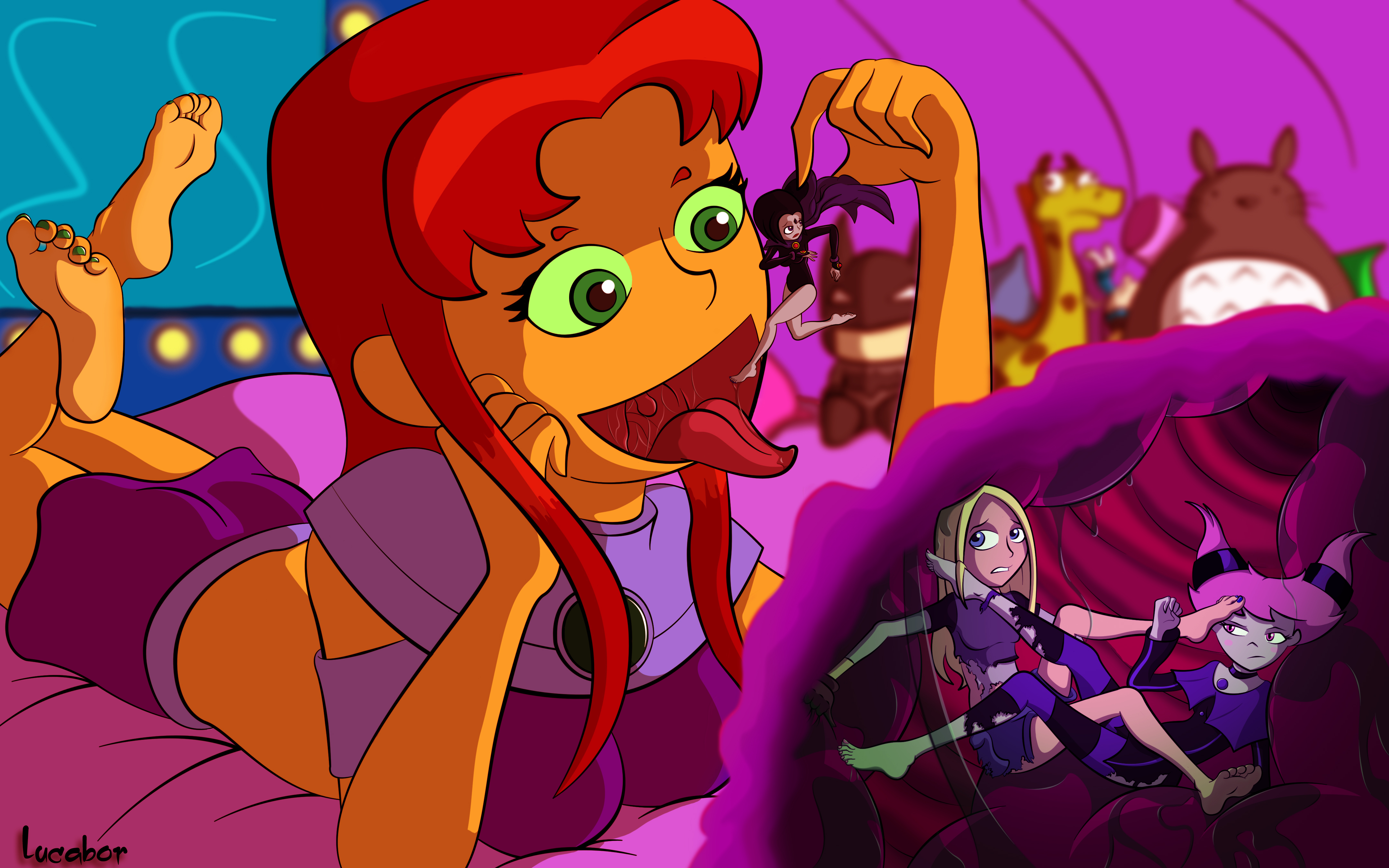 Starfire's Snack by Lucabor on DeviantArt