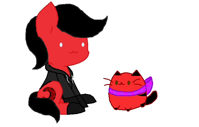 Crimson night and Kitten Jazzy! by MintyMagic74