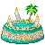 Atoll Cake with candles 50x50 icon