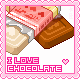 I Love Chocolate Stamp - NEW by pokapopcorn