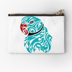 Blue Ringneck Parrot Tattoo Pouch
