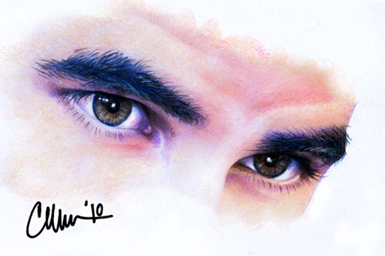 Darren Criss-Drawing-Eyes by Live4ArtInLA