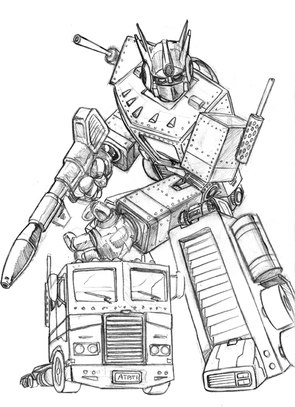 Optimus Prime Sketch by glovestudios on DeviantArt