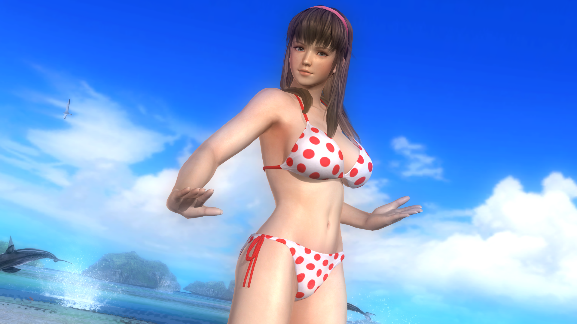 doa5lr_hitomi_red_polkadot_swimsuit_by_g