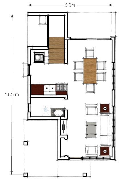 Two Storey Residential Building Ground Floor Plan by 