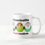 Cute Peach-faced lovebirds mug