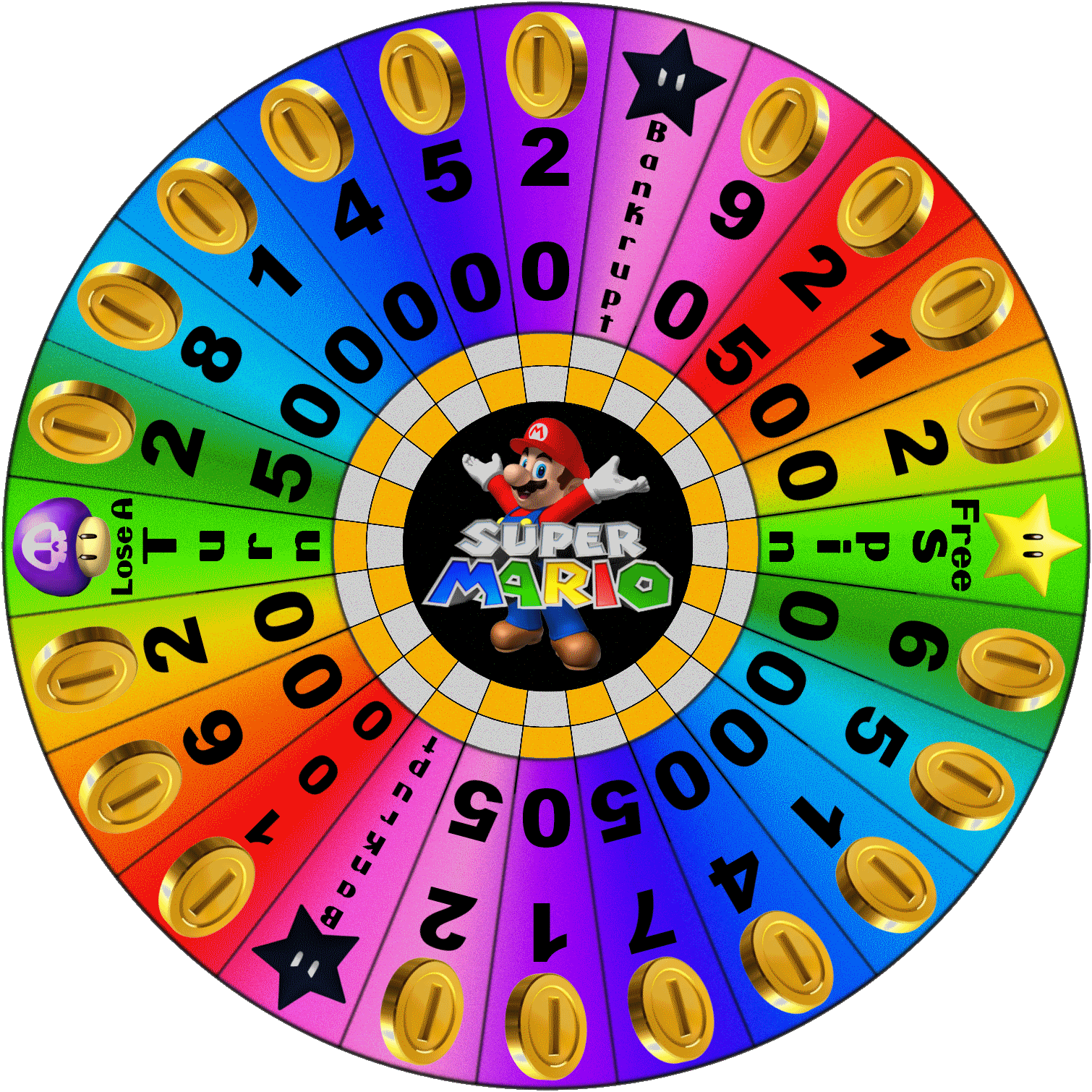 Wheel of Super Mario by LevelInfinitum on DeviantArt