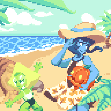 A 96x96 training piece! I miss the beach, don't you guys too? Also, do you think this is going to be a mess if pumpkin jumps off her arms? Haha