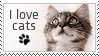 I love Cats - Stamp by bradleysays