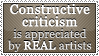 Constructives criticisms-Stamp by Dinoclaws
