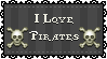 I love Pirates Stamp by StampMakerLKJ