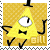 Gravity Falls - Mini Stamp - Bill Cipher by Paolachief117