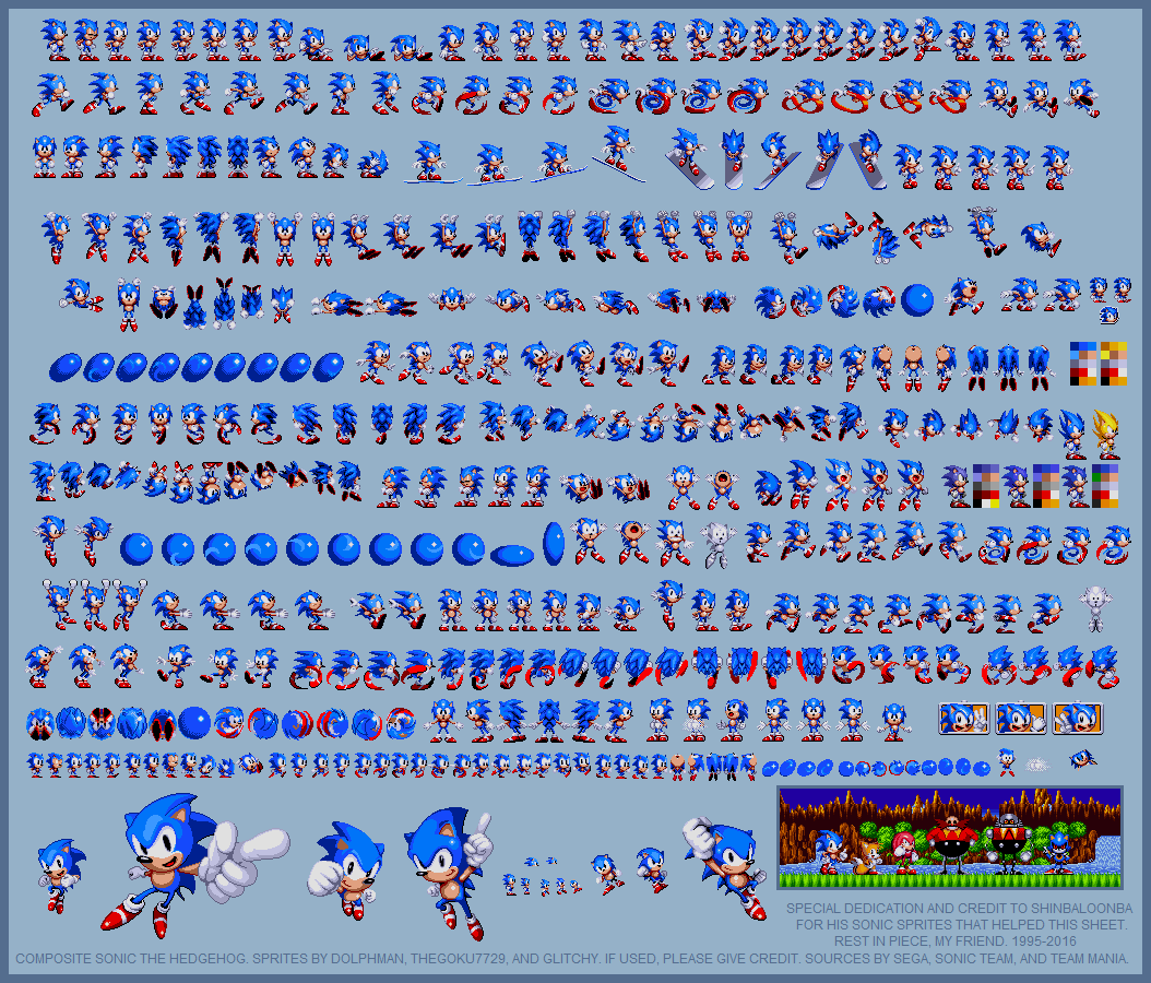 Custom / Edited - Sonic the Hedgehog Customs - Sonic (Composite  Genesis-Style) - The Spriters Resource