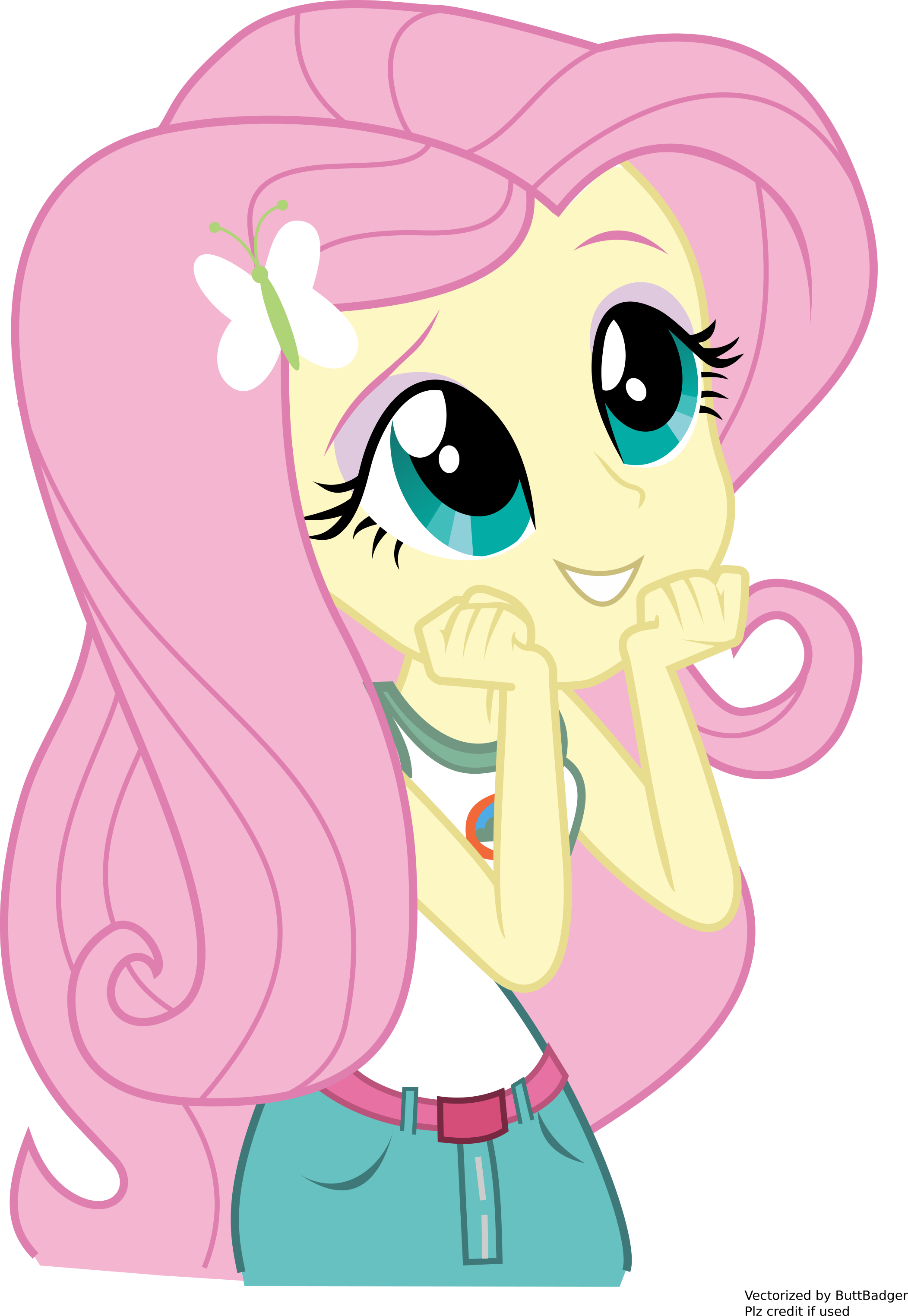[SVG] Human Fluttershy from Legends of Everfree by maxlefou on DeviantArt