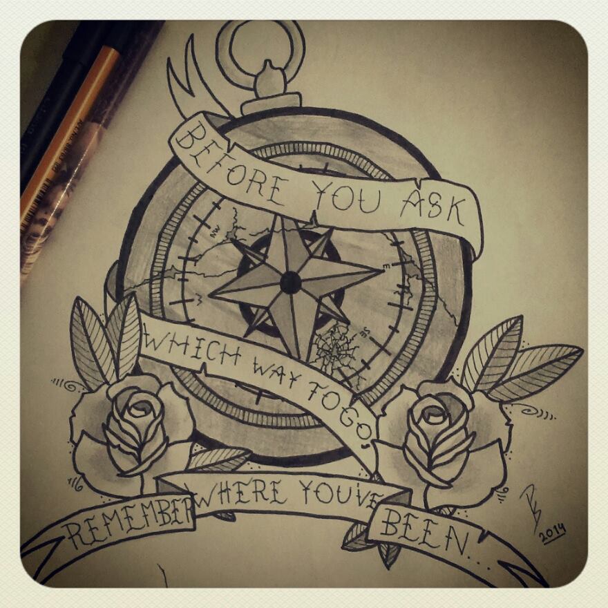 Broken compass tattoo design by ParkwayPerry on DeviantArt