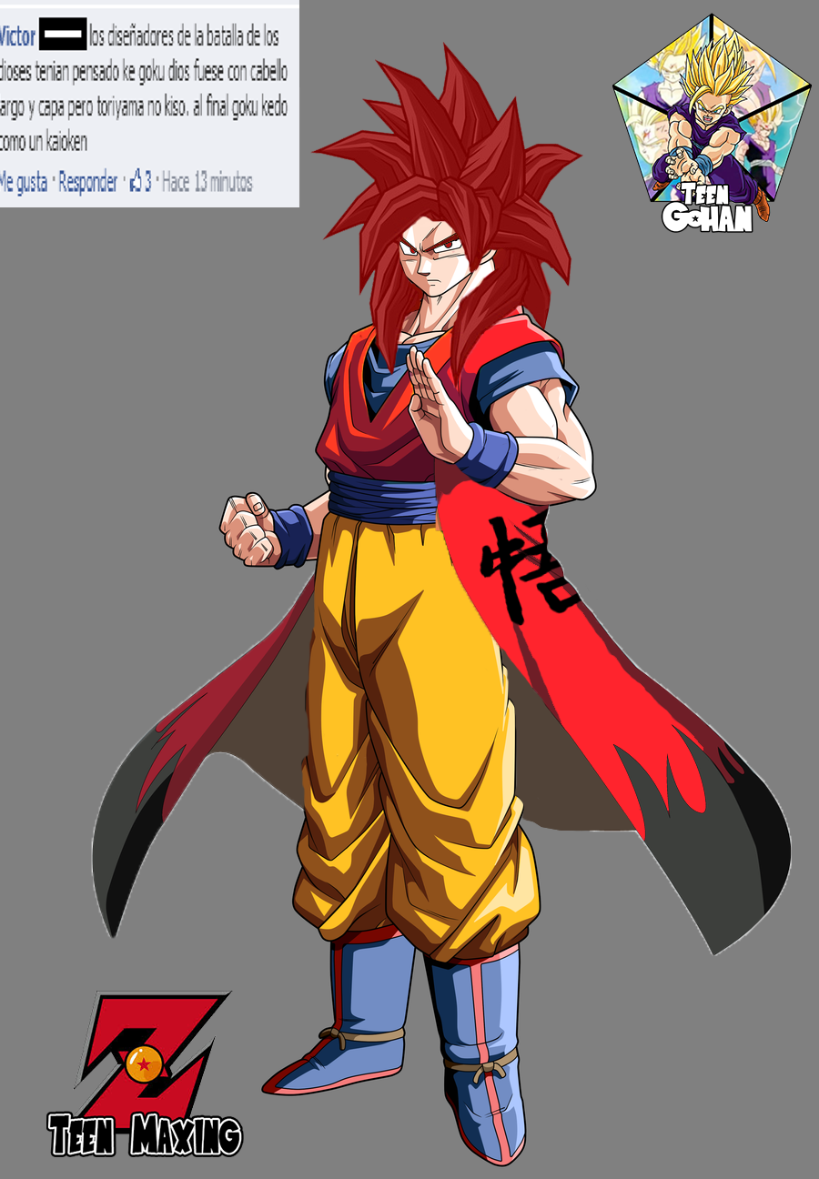 Dragon Ball Z Goku God/Dios V2 - Fan Art by TeenMaxing on DeviantArt