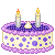 Blueberry Cake type 10 with candles 50x50 icon