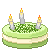 Matcha Cake Type 14 with candles 50x50 icon