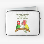 Lovebird parrot and bird way telling i love you laptop sleeve