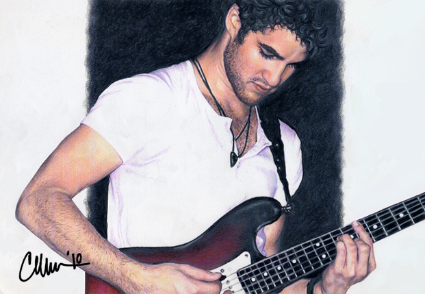 Darren Criss Live - drawing by Live4ArtInLA