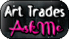 B/W Ani : Art Trades (AT) ASK ME - Button by Drache-Lehre