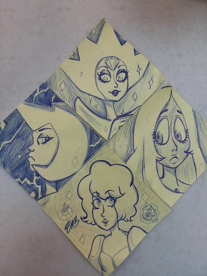 My drawing of the diamonds from Steven Universe <33