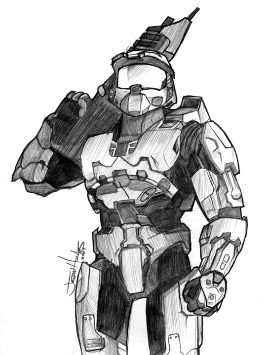 Halo Sketch 2 by JasonHughes on DeviantArt
