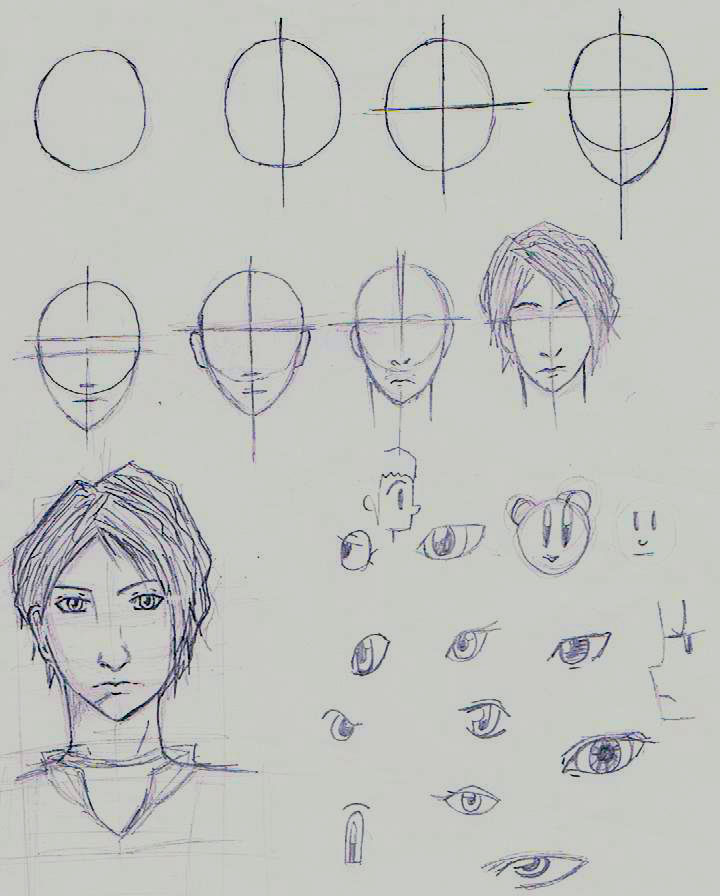  Head Tutorial how to draw manga anime guy faces by 