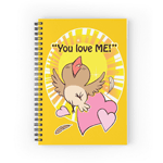 Little happy bird saying you love me spiral notebook