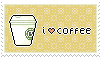 i love coffee stamp by RRRAI