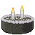Black Cake with candles 50x50 icon