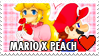 Mario X Peach Stamp by misawafujisaki-stamp