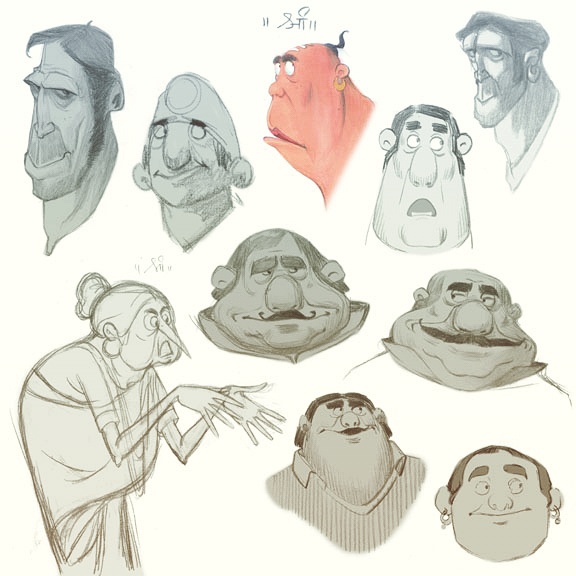 Characterdesign faces 04 by Dattaraj on DeviantArt