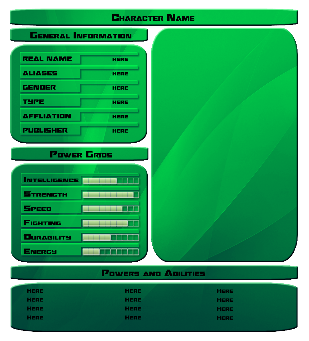 Character Stats Template