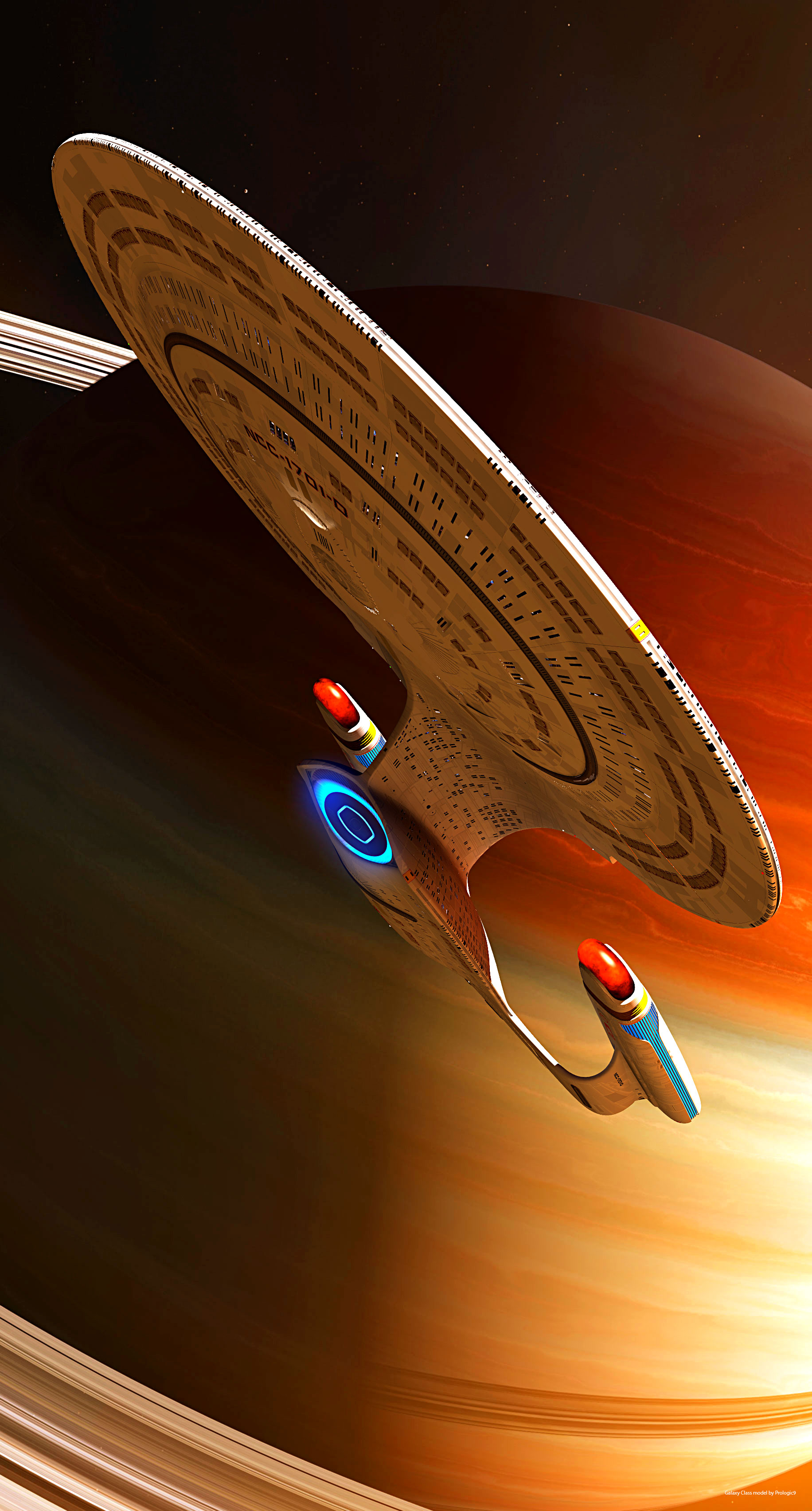 Enterprise D by GrahamTG [1832x3408] : StarshipPorn