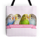 I'm A Budgie Mommy Realistic Painting Tote Bag