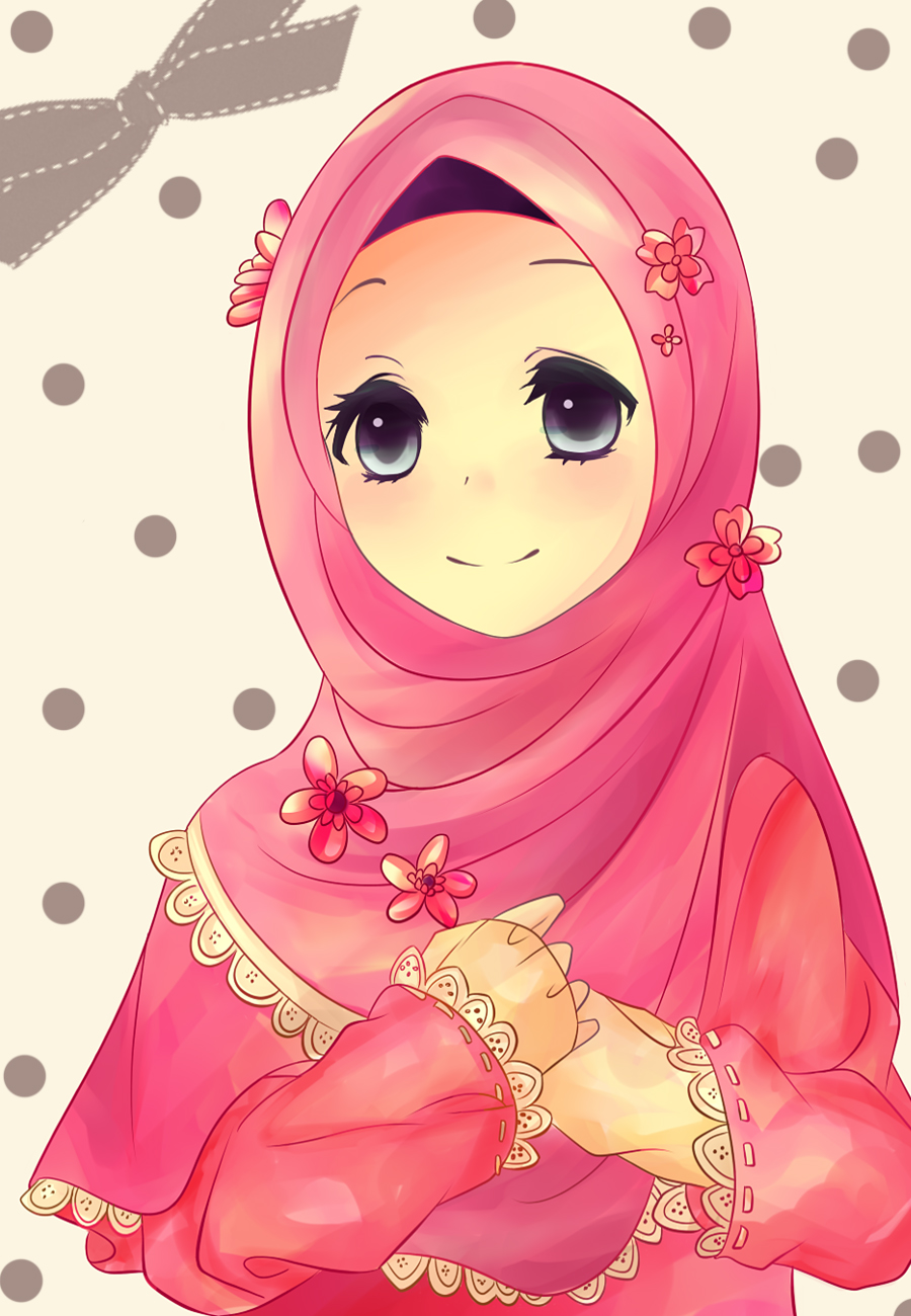 Gambar 16 Wallpaper Gambar Kartun Wanita Muslimah Cantik Terbaru