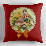 Zebra Finches Realistic Painting Pillow