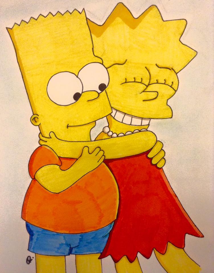 Bart And Lisa Simpson By Professor Mooney13 On Deviantart