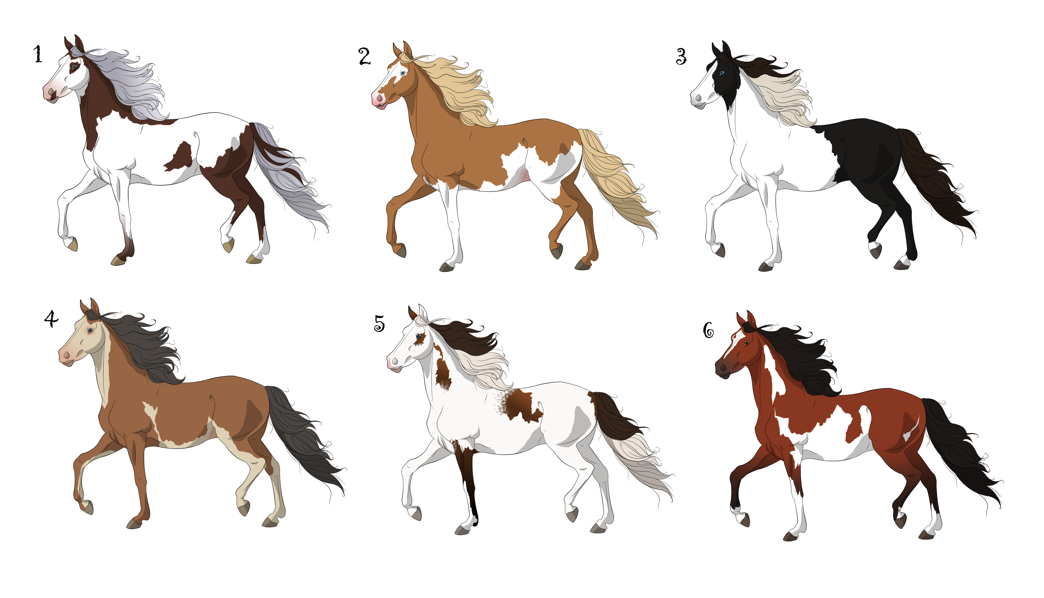 Horse Adoptables - Paint by RainbowFountains on DeviantArt