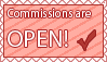 Commissions are open stamp by Reiirin