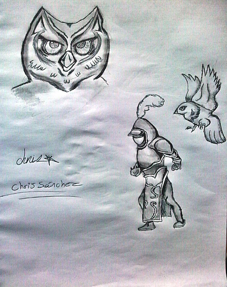 Owl Knight Sketch by ChrisSanchezJusteBel on DeviantArt