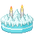Snowy Mountains Cake with candles 50x50 icon